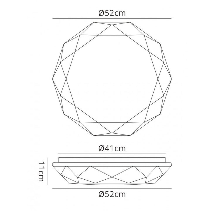 Mantra M5112 Diamante Ceiling LED White Acrylic