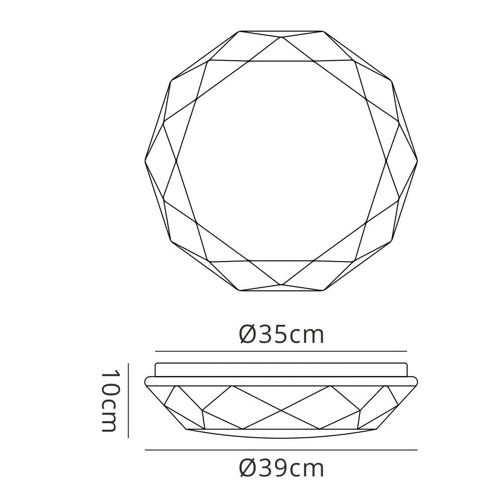 Mantra M5113 Diamante Ceiling LED White Acrylic