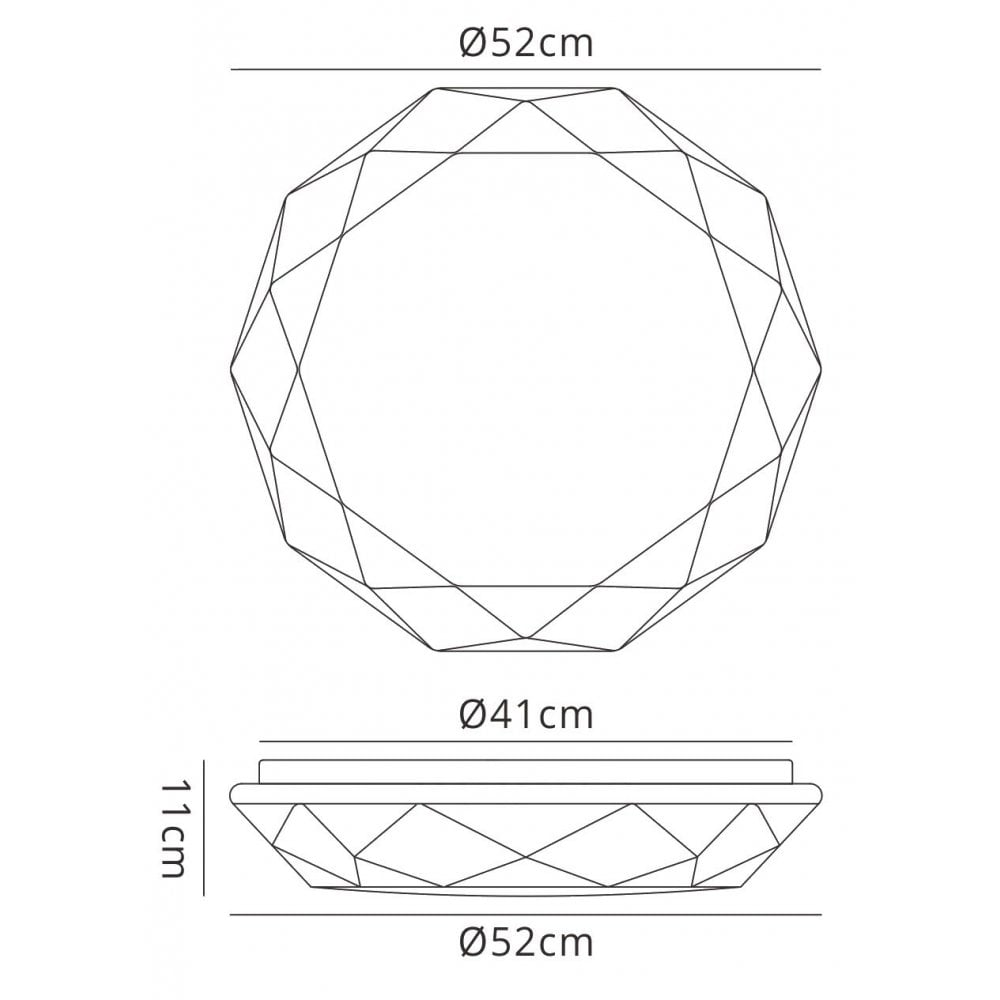 Mantra M5114 Diamante Ceiling LED White Acrylic