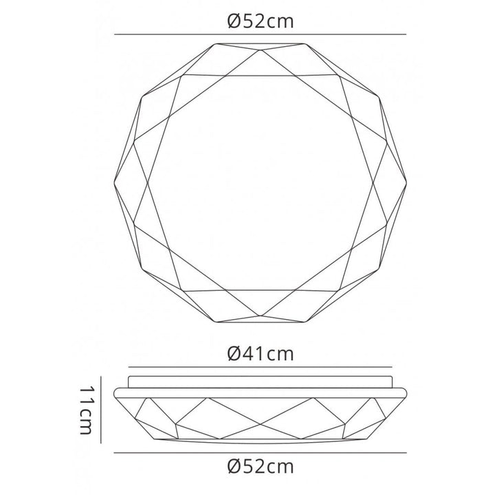 Mantra M5114 Diamante Ceiling LED White Acrylic