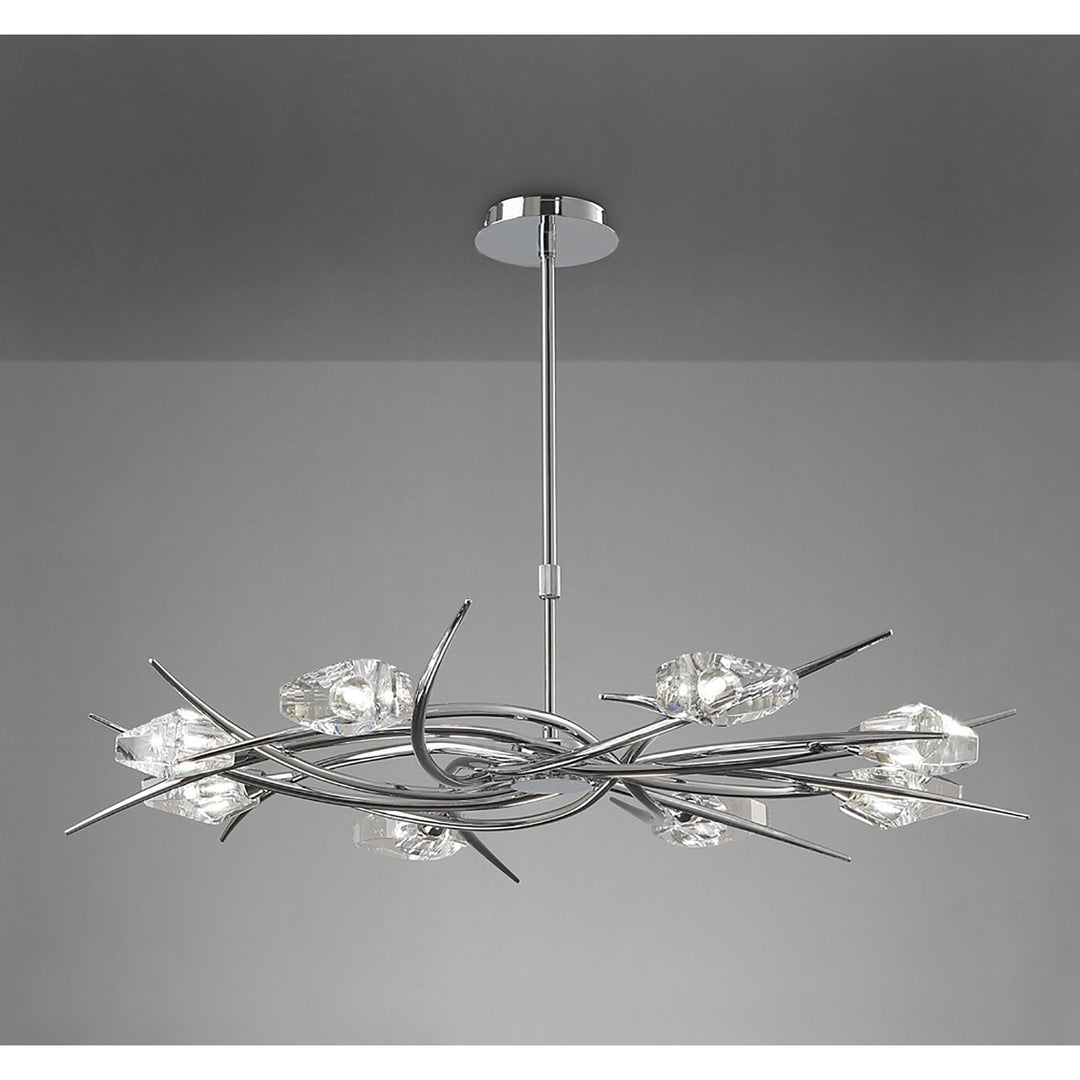 Mantra M1450 Eclipse pendant 8 light polished chrome