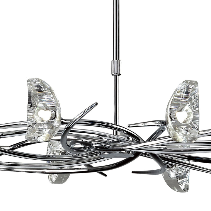 Mantra M1450 Eclipse pendant 8 light polished chrome