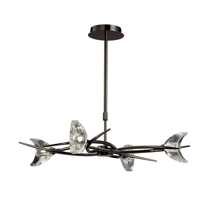 Mantra M1453BC Eclipse Pendant 4 Light Black Chrome (semi Flush Convertible)