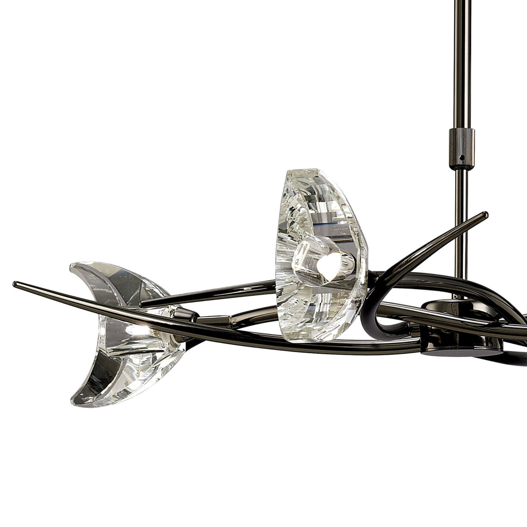 Mantra M1453BC Eclipse Pendant 4 Light Black Chrome (semi Flush Convertible)