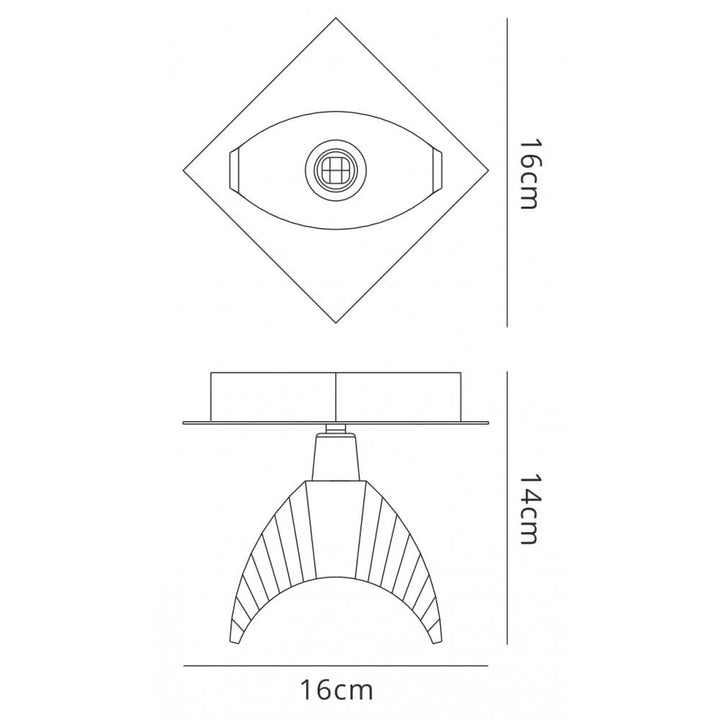 Mantra M1457 Eclipse Ceiling 1 Light Polished Chrome