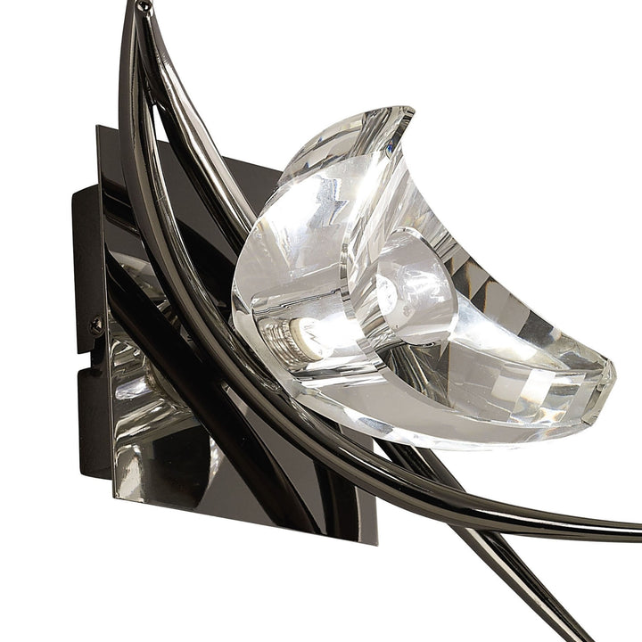 Mantra M1461BC/S Eclipse Wall Lamp 1 Light Black Chrome Switched
