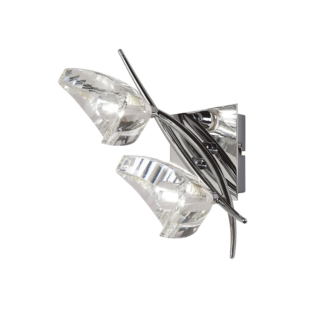 Mantra M1462/S Eclipse Wall Lamp 2 Light Polished Chrome Switched