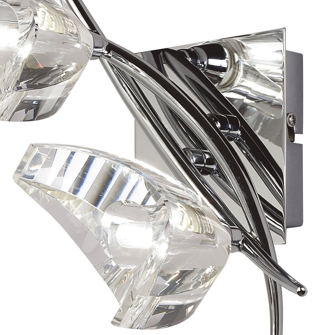 Mantra M1462/S Eclipse Wall Lamp 2 Light Polished Chrome Switched