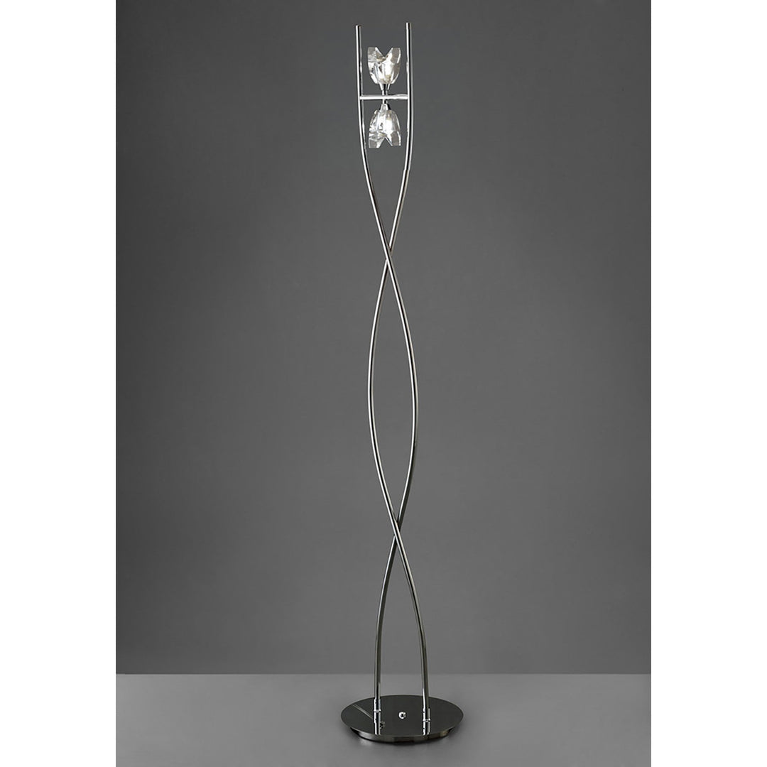 Mantra M1463 Eclipse floor lamp 2 light polished chrome