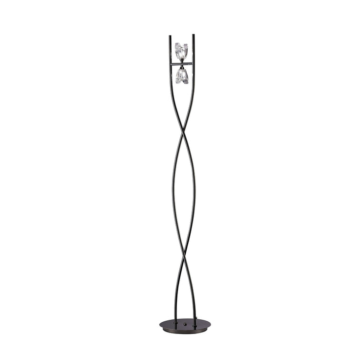 Mantra M1463BC Eclipse Floor Lamp 2 Light G9 Black Chrome