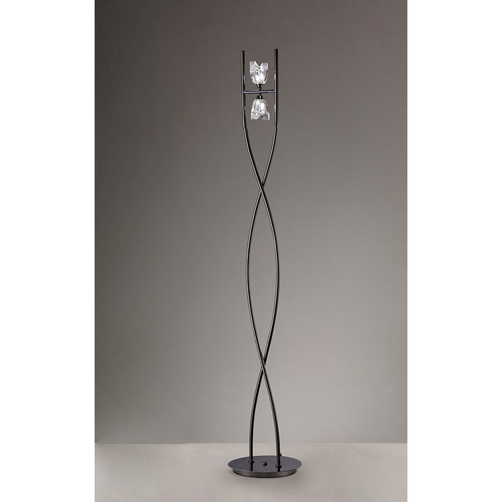 Mantra M1463BC Eclipse Floor Lamp 2 Light G9 Black Chrome