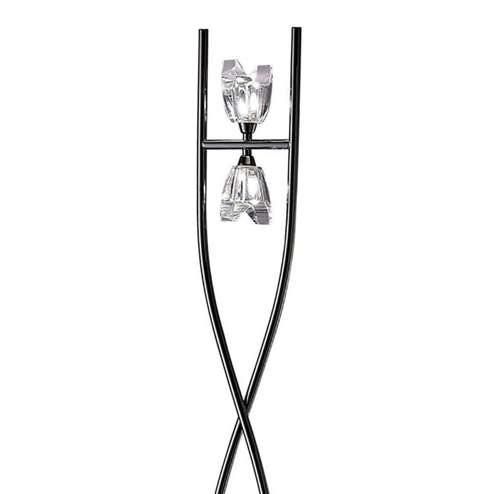 Mantra M1463BC Eclipse Floor Lamp 2 Light G9 Black Chrome