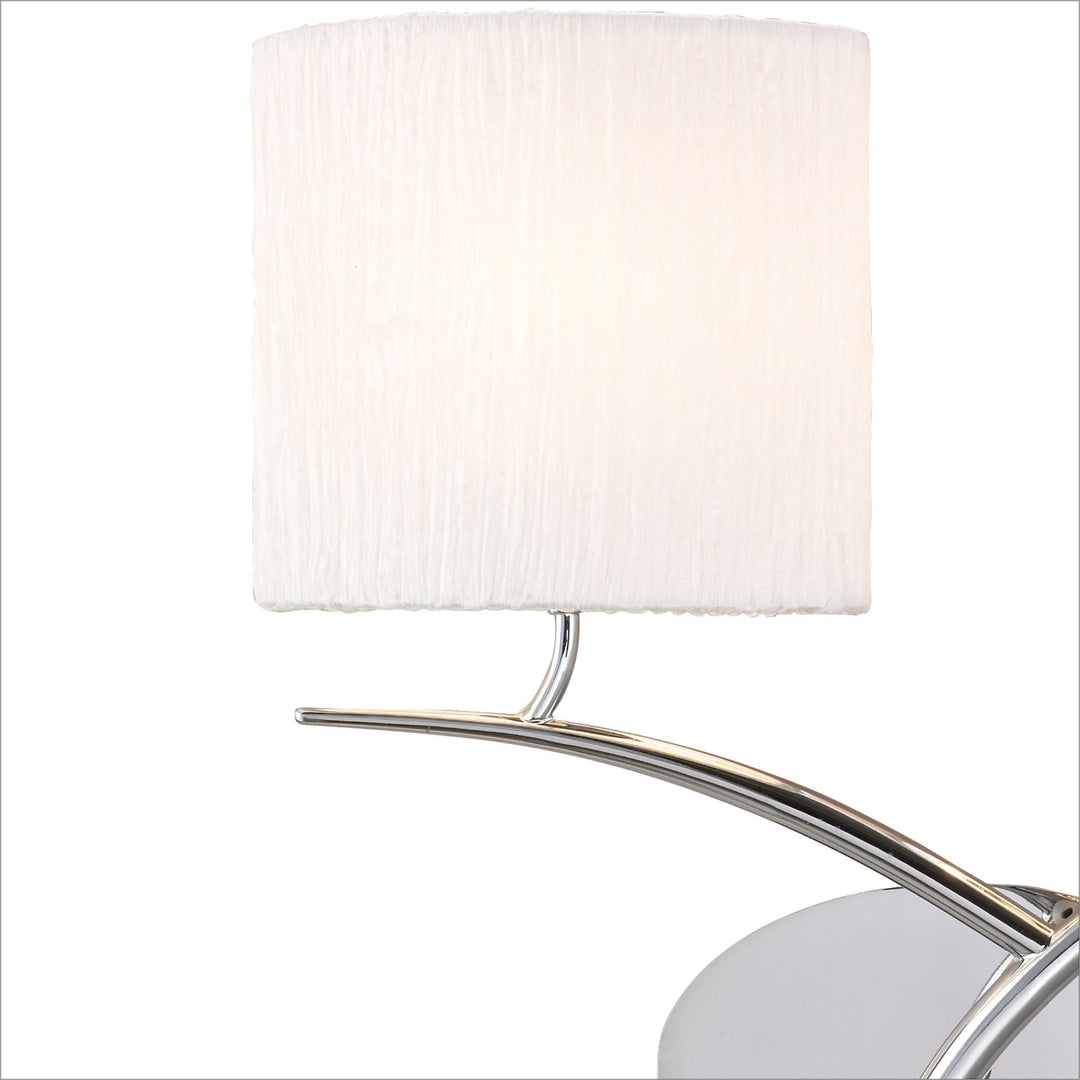 Mantra M1135 Eve Wall Lamp 2 Light E27 Polished Chrome White Oval Shades