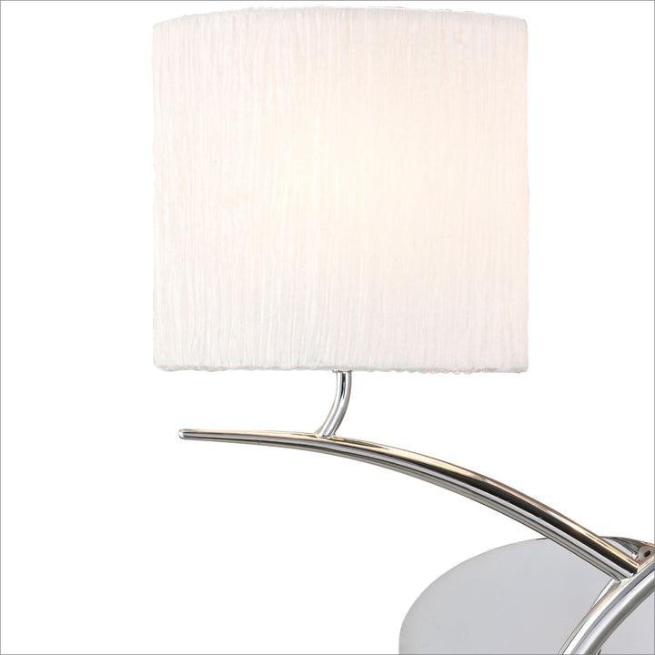 Mantra M1135 Eve Wall Lamp 2 Light E27 Polished Chrome White Oval Shades