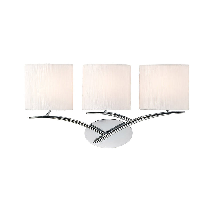 Mantra M1136 Eve Wall Lamp 3 Light E27 Polished Chrome White Oval Shades