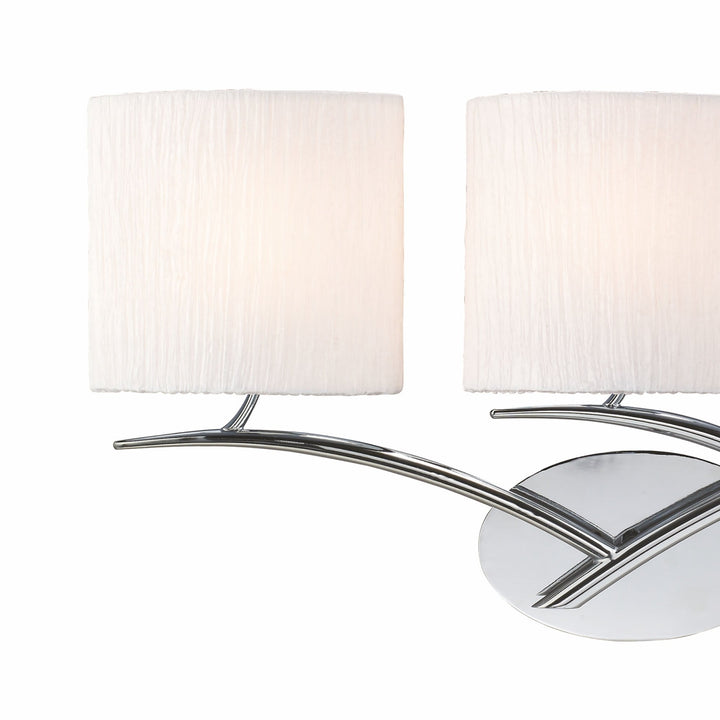 Mantra M1136 Eve Wall Lamp 3 Light E27 Polished Chrome White Oval Shades