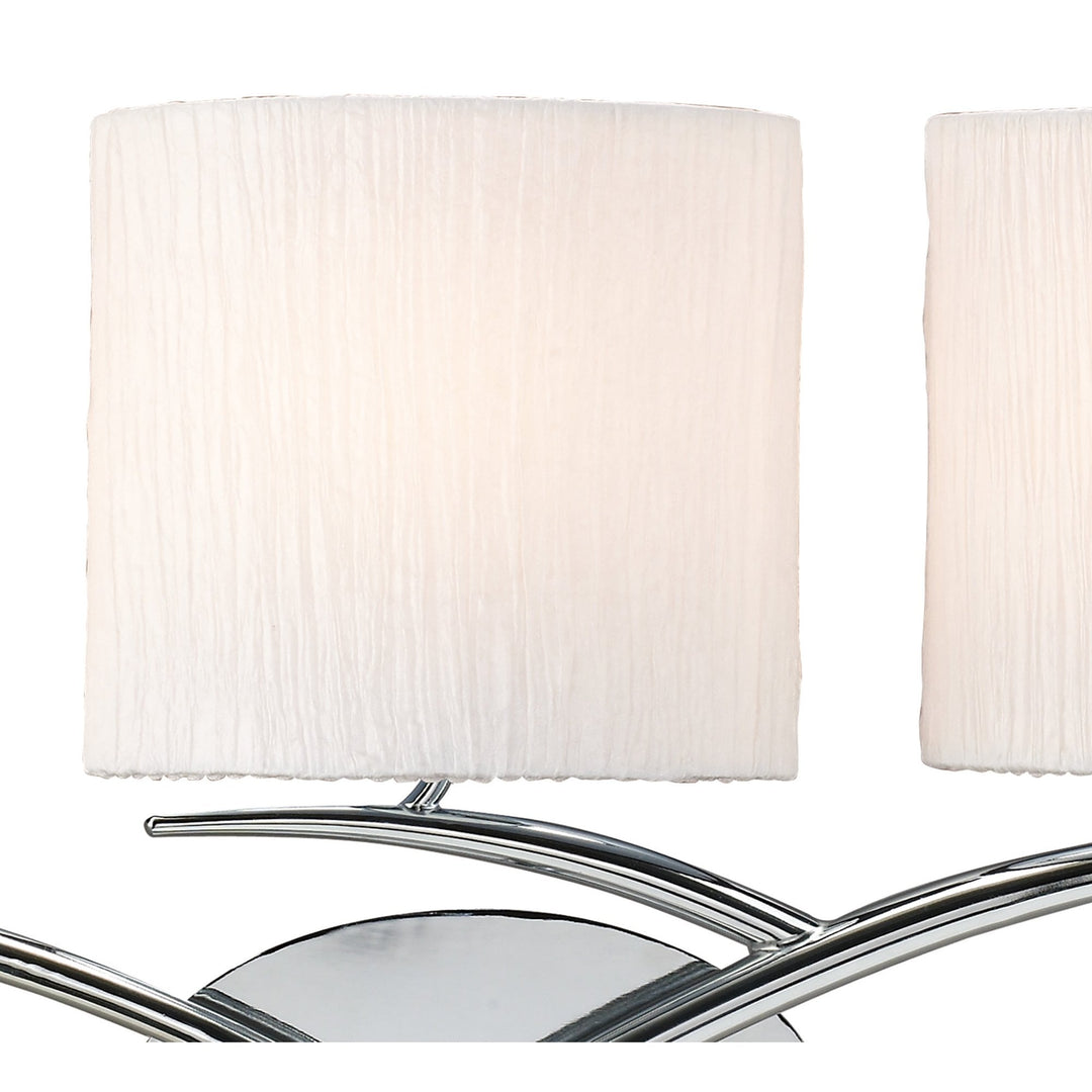 Mantra M1136 Eve Wall Lamp 3 Light E27 Polished Chrome White Oval Shades