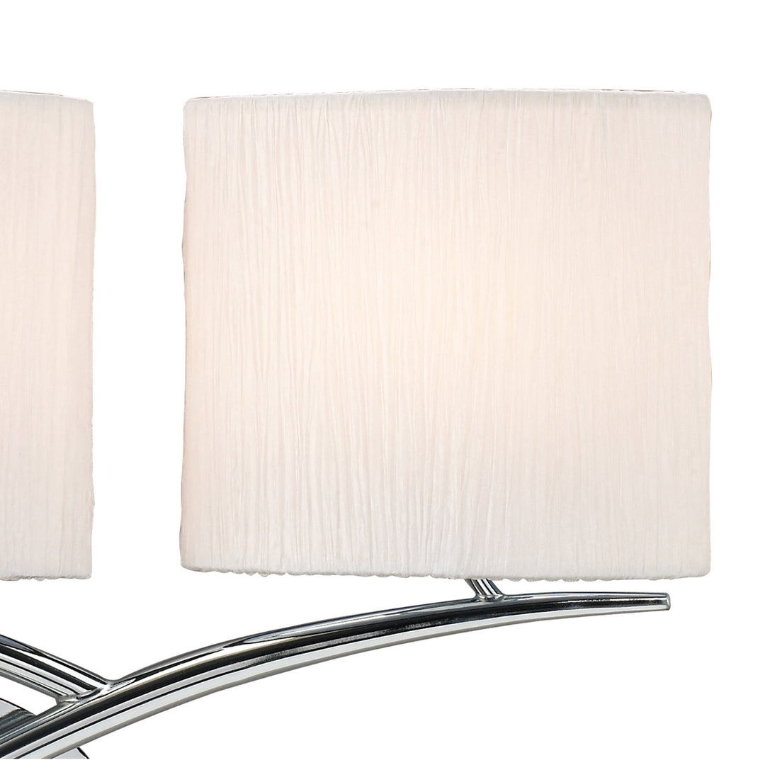 Mantra M1136 Eve Wall Lamp 3 Light E27 Polished Chrome White Oval Shades