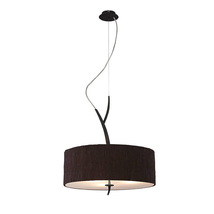 Mantra M1153/BS Eve Pendant 3 Light Anthracite Black Shade