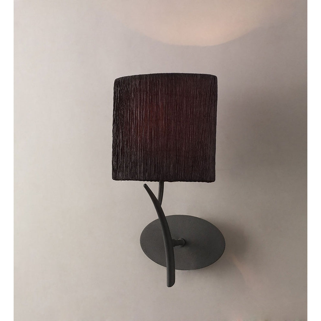 Mantra M1154/S/BS Eve Wall 1 Light Anthracite Black Shade Switched