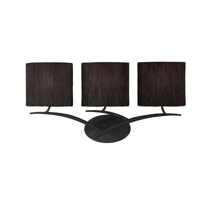 Mantra M1156/S/BS Eve Wall Lamp Switched 3 Light E27 Anthracite Black Oval Shades