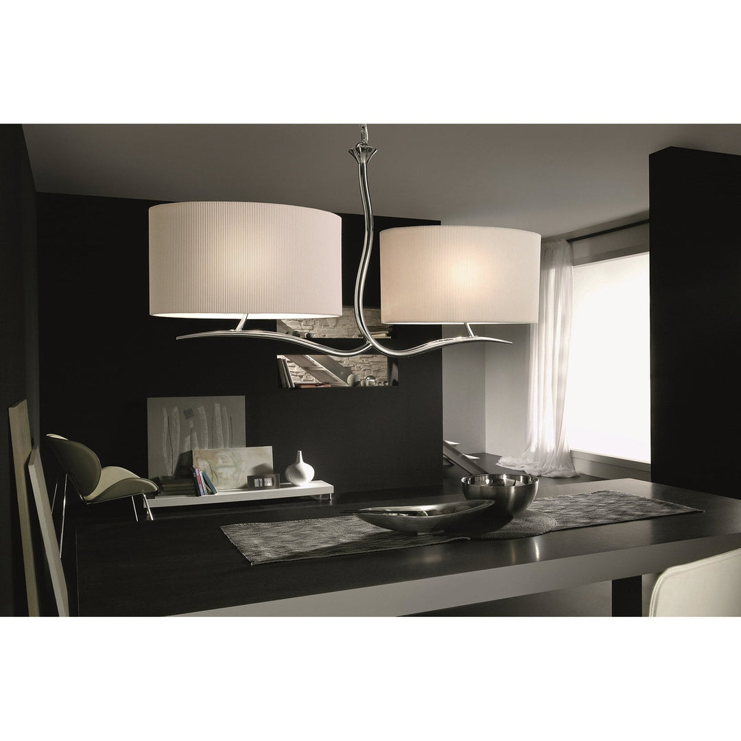 Mantra M1156/S/BS Eve Wall Lamp Switched 3 Light E27 Anthracite Black Oval Shades