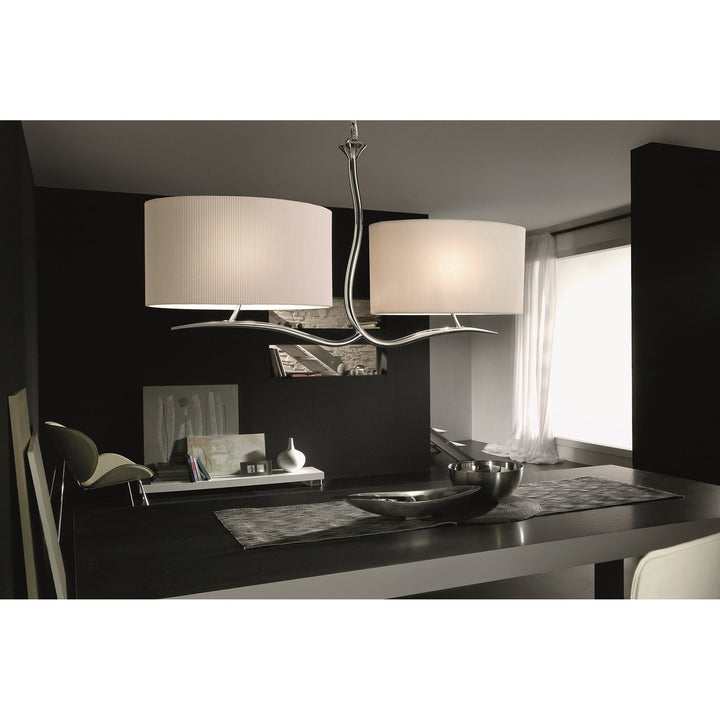 Mantra M1156/S/BS Eve Wall Lamp Switched 3 Light E27 Anthracite Black Oval Shades