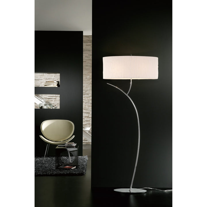 Mantra M1156/S/BS Eve Wall Lamp Switched 3 Light E27 Anthracite Black Oval Shades