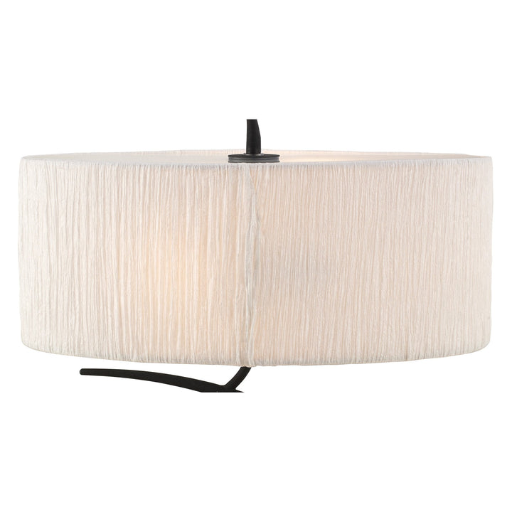 Mantra M1158 Eve Table Lamp 2 Light E27 Small Anthracite White Oval Shade