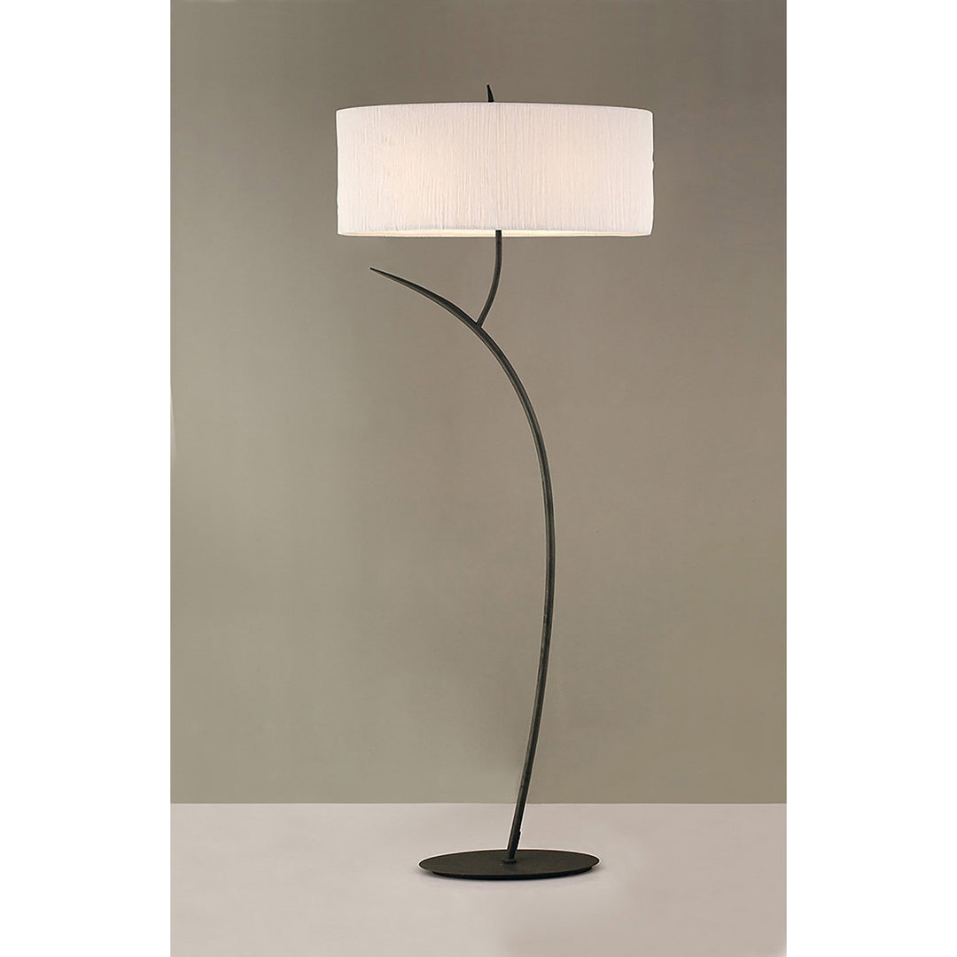 Mantra M1159 | Eve Floor Lamp | Anthracite with White Oval Shade