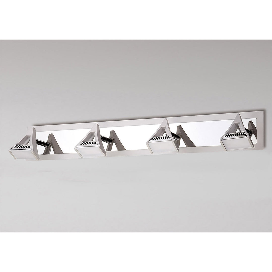 Mantra M8103/1 Filippo Linear Spot Light 4 Light LED 20W Matt White/Polished Chrome