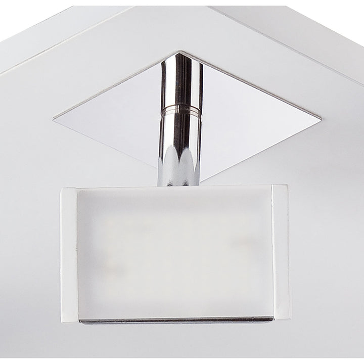 Mantra M8105/1 Filippo Spot Light 4 Light LED Square 20W Matt White/Polished Chrome