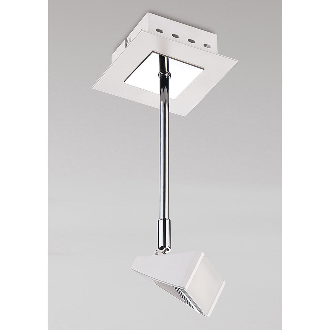 Mantra M8101/1 Filippo Telescopic Spot Light 1 Light 5W Matt White/Polished Chrome