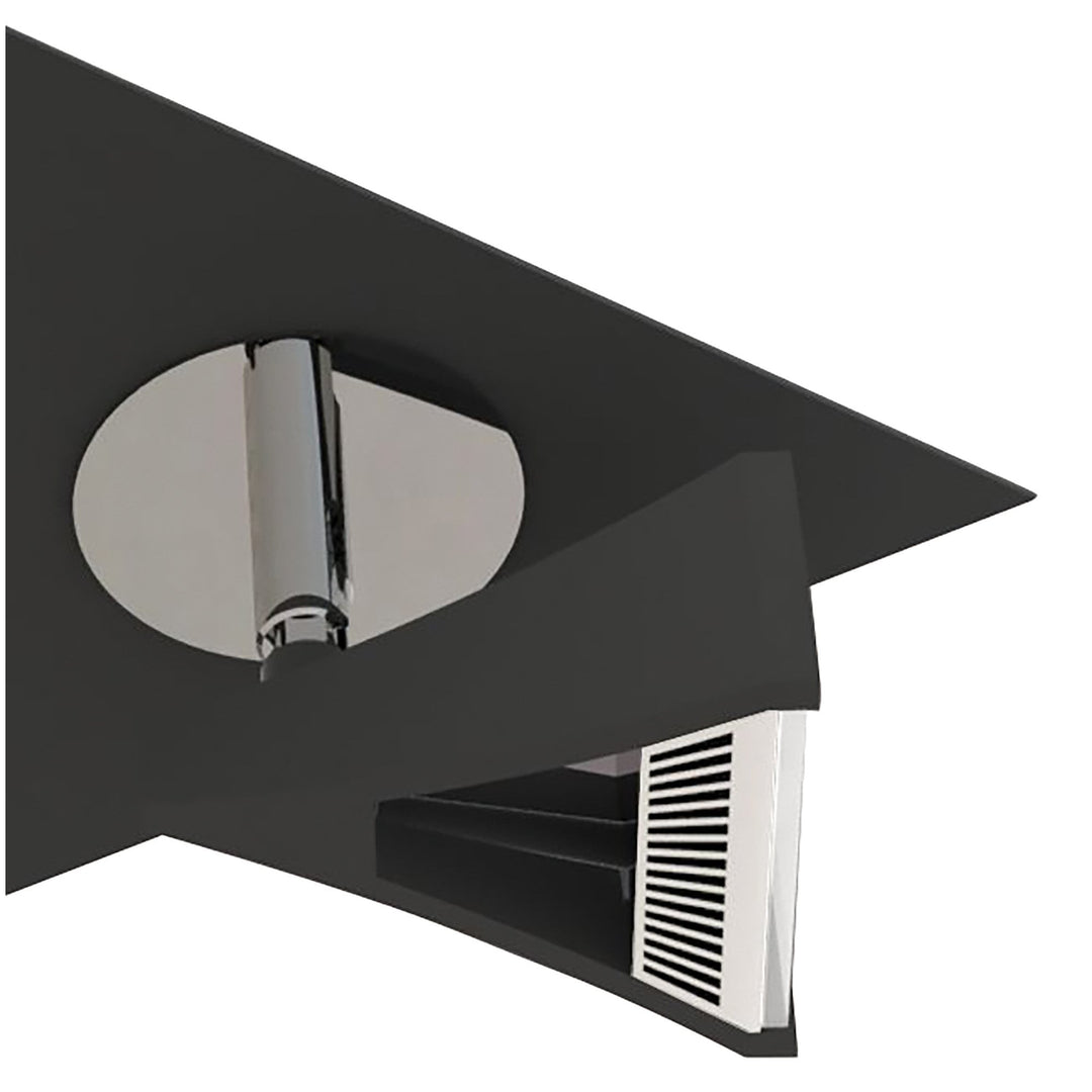 Mantra M8110/1 Filippo Spot Light 3 Light LED Triangular 15W Matt Black/Polished Chrome