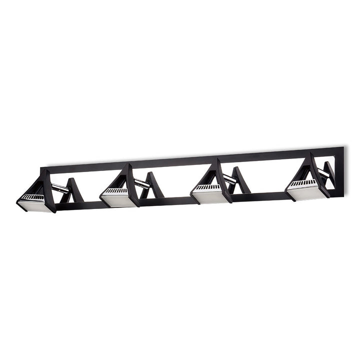 Mantra M8109/1 Filippo Linear Spot Light 4 Light LED 20W Matt Black/Polished Chrome