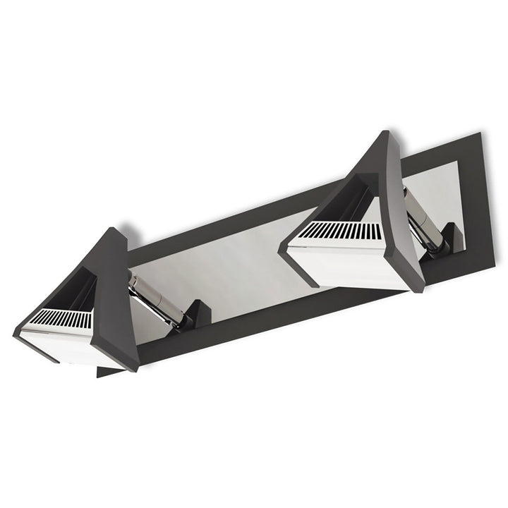 Mantra M8108/1 Filippo Linear Spot Light 2 Light LED 10W Matt Black/Polished Chrome