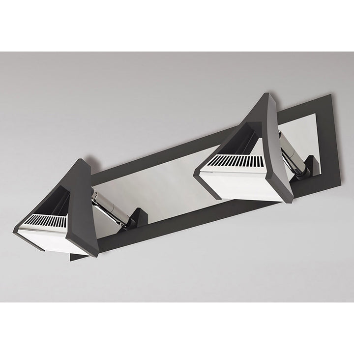 Mantra M8108/1 Filippo Linear Spot Light 2 Light LED 10W Matt Black/Polished Chrome