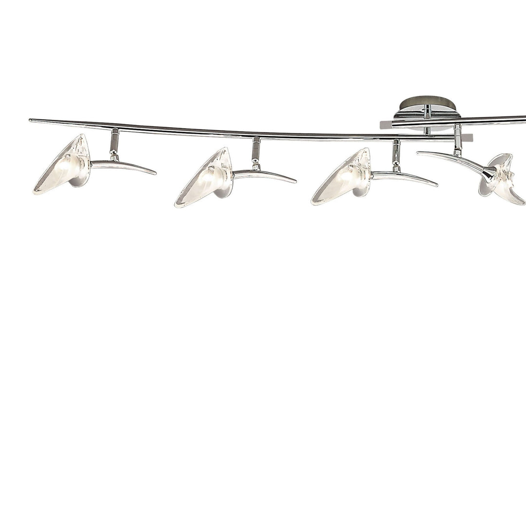 Mantra M0319 Flavia Linear Spot Light 6 Light G9 Adjustable Heads Polished Chrome