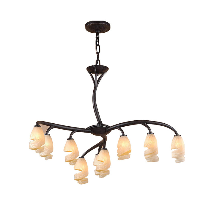 Mantra M3122 Forest Pendant 3 Arm 9 Light G9 Brown/Black Oxide