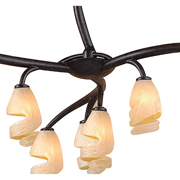 Mantra M3122 Forest Pendant 3 Arm 9 Light G9 Brown/Black Oxide