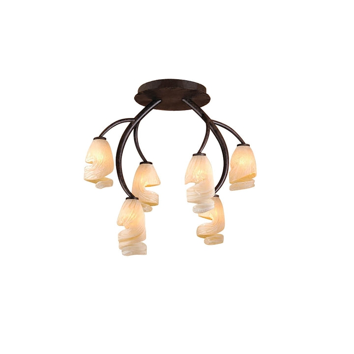 Mantra M3129 Forest Ceiling 6 Light G9 Brown/Black Oxide