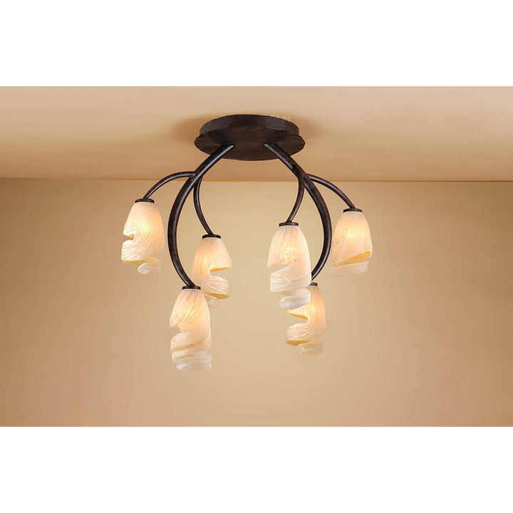 Mantra M3129 Forest Ceiling 6 Light G9 Brown/Black Oxide