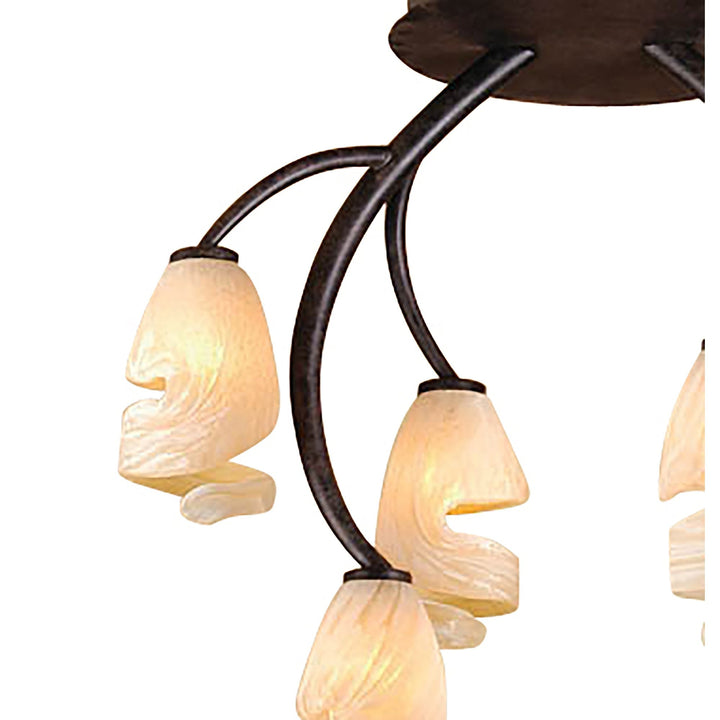 Mantra M3129 Forest Ceiling 6 Light G9 Brown/Black Oxide