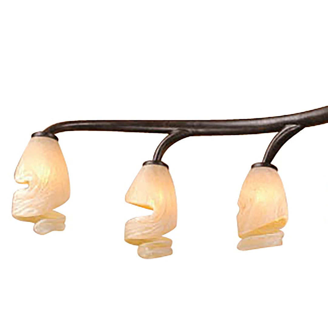 Mantra M3134 Forest Semi Ceililng 8 Light G9 Bar Brown Black Oxide