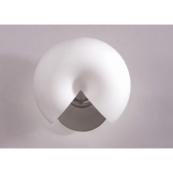 Mantra M0060/S Fosil Wall Lamp Switched 2 Light G9 Satin Nickel/Frosted White Glass