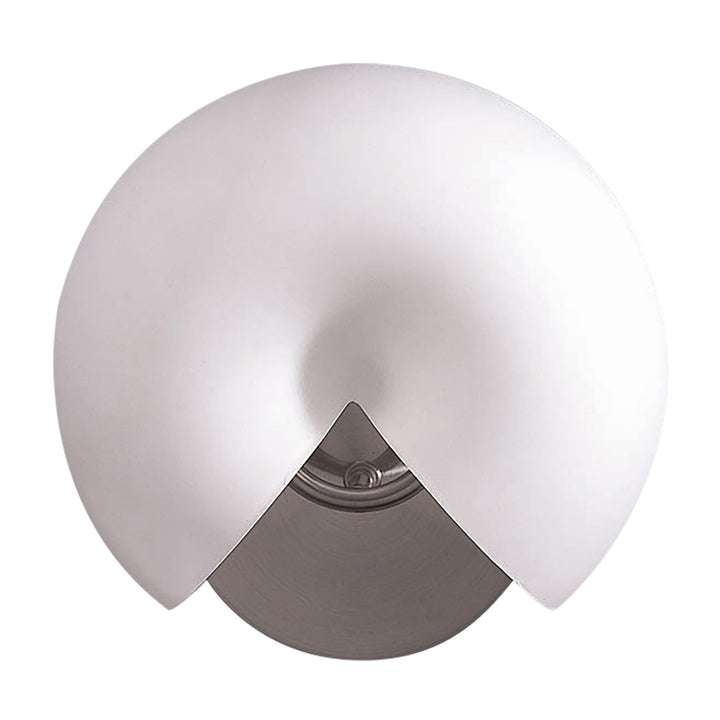 Mantra M0060/S Fosil Wall Lamp Switched 2 Light G9 Satin Nickel/Frosted White Glass