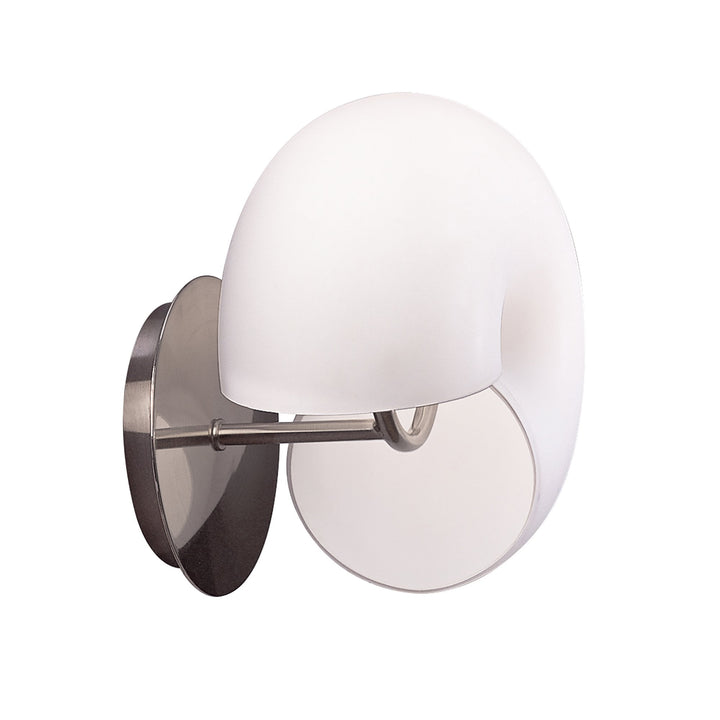 Mantra M0060/S Fosil Wall Lamp Switched 2 Light G9 Satin Nickel/Frosted White Glass