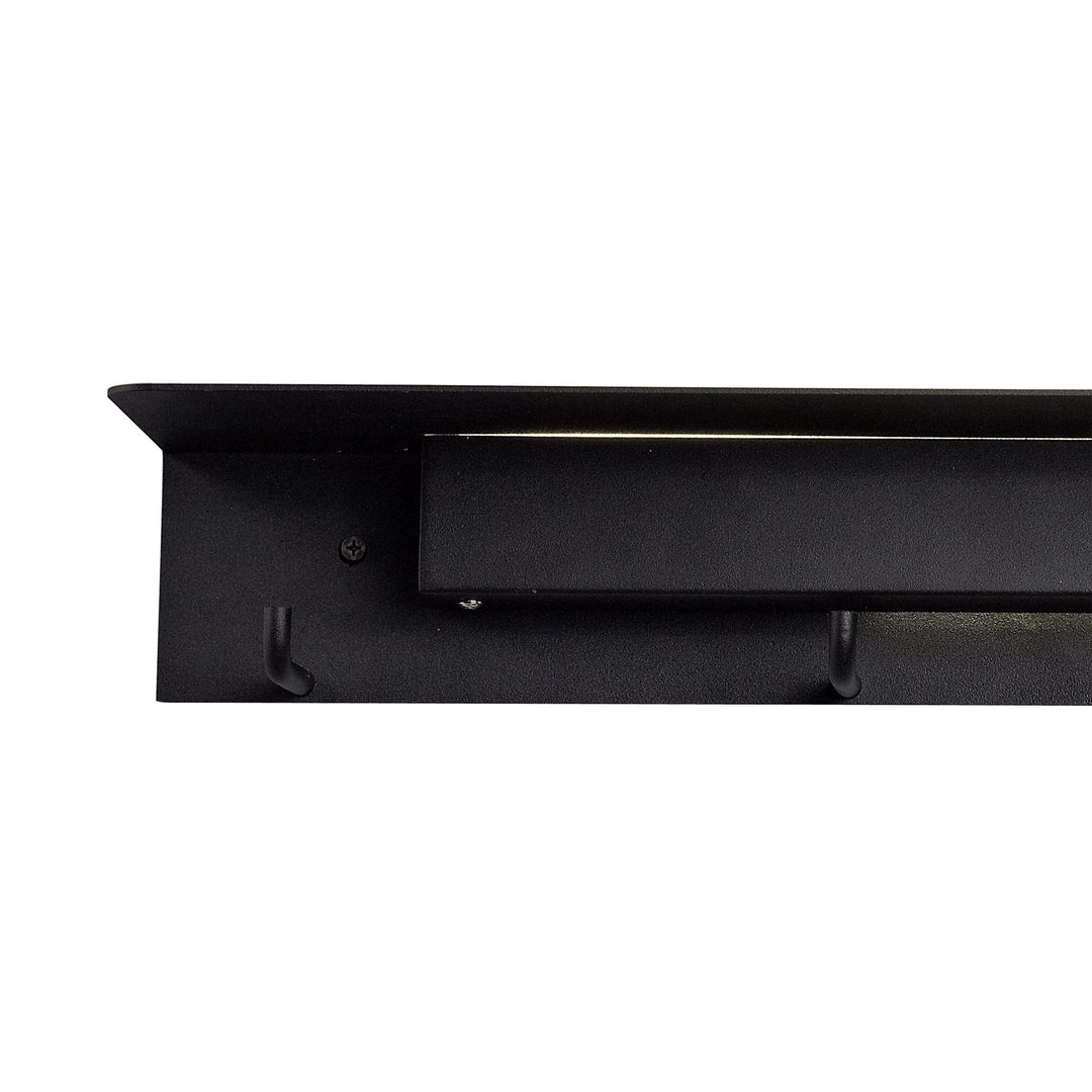 Mantra M6866 Fuerteventura Wall Lamp Coat Rack 9W LED Matt Black