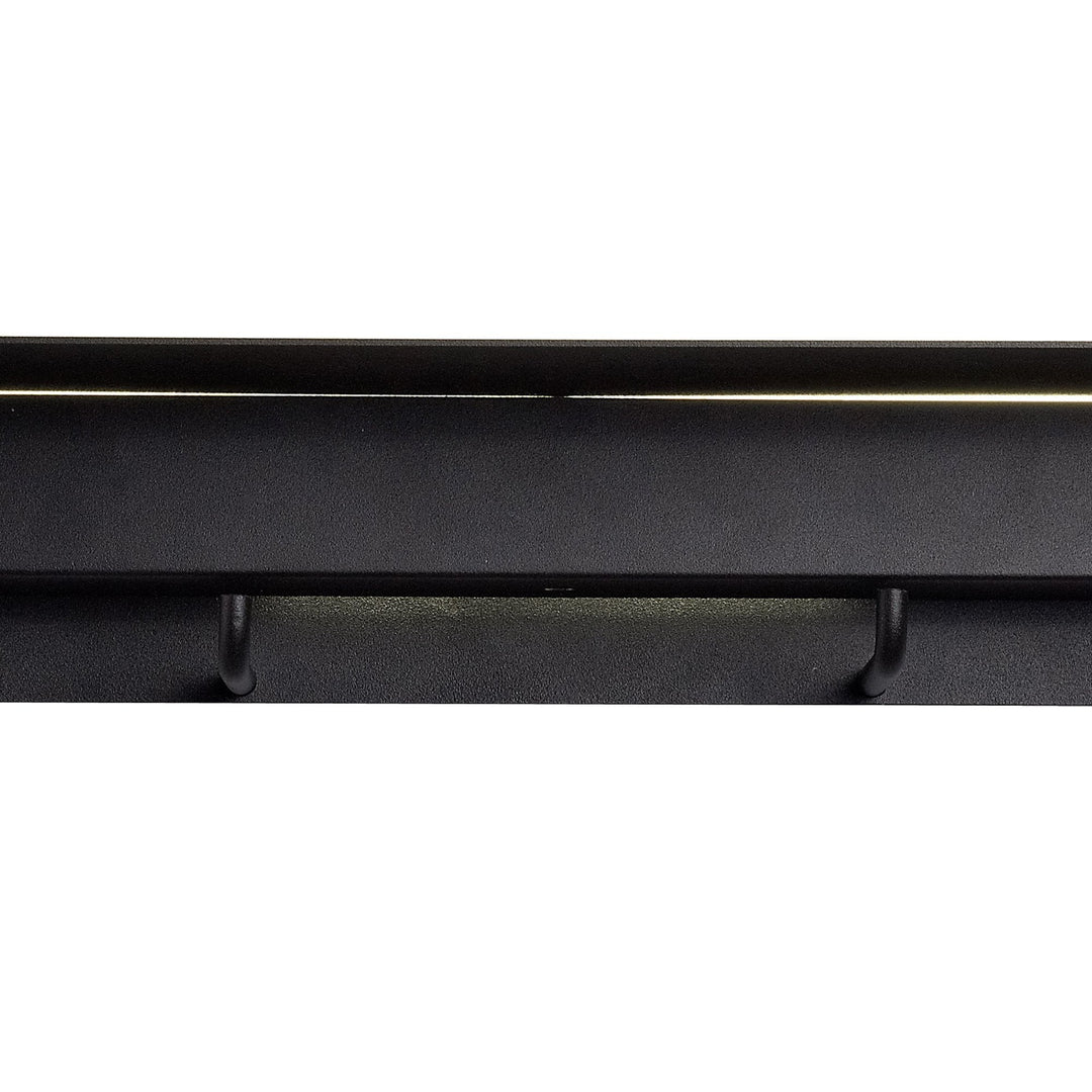 Mantra M6866 Fuerteventura Wall Lamp Coat Rack 9W LED Matt Black