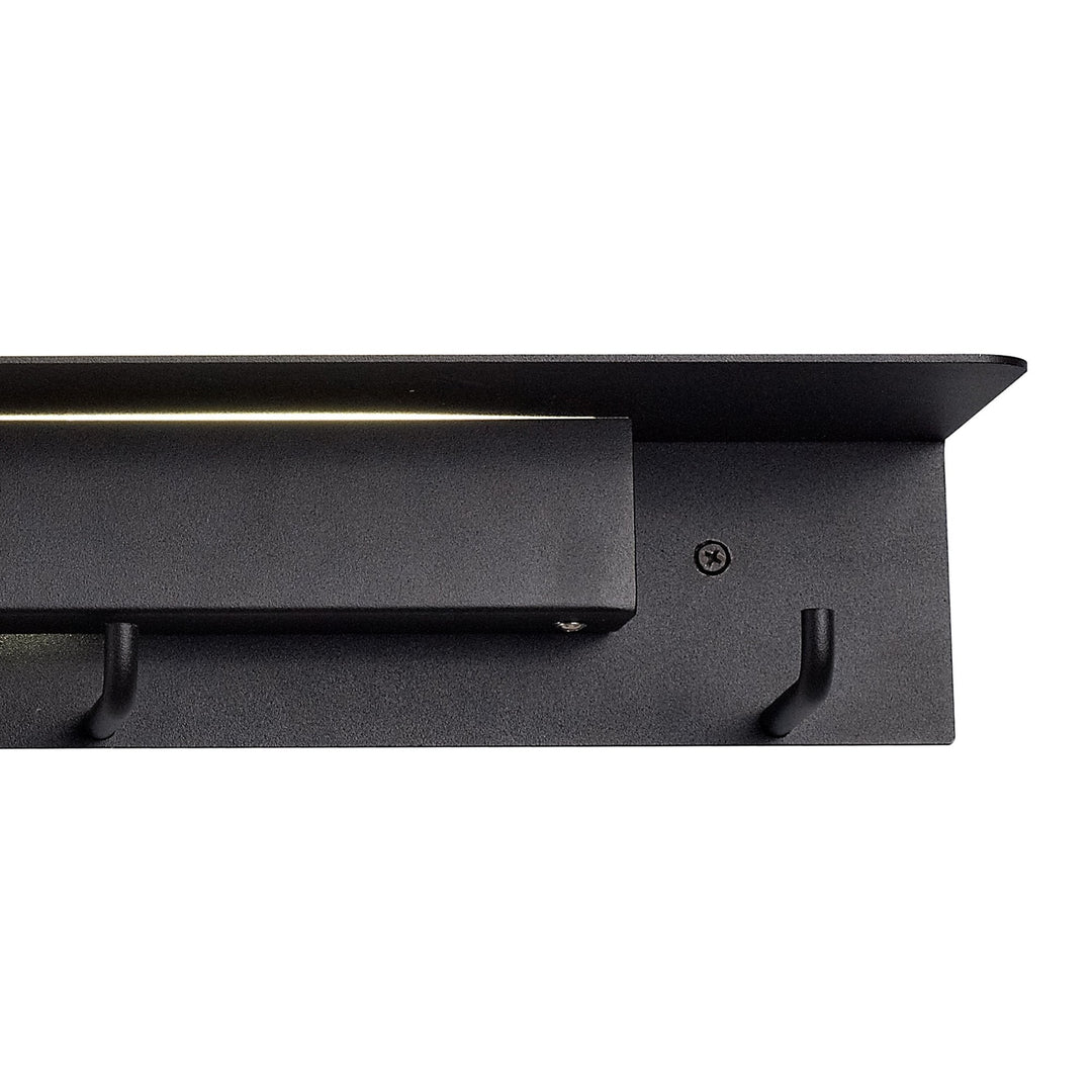 Mantra M6866 Fuerteventura Wall Lamp Coat Rack 9W LED Matt Black